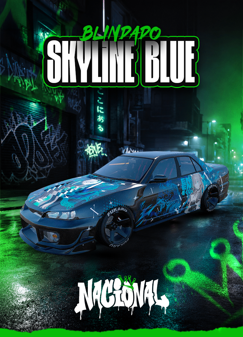 SKYLINE BLUE BLINDADO 16 TIROS